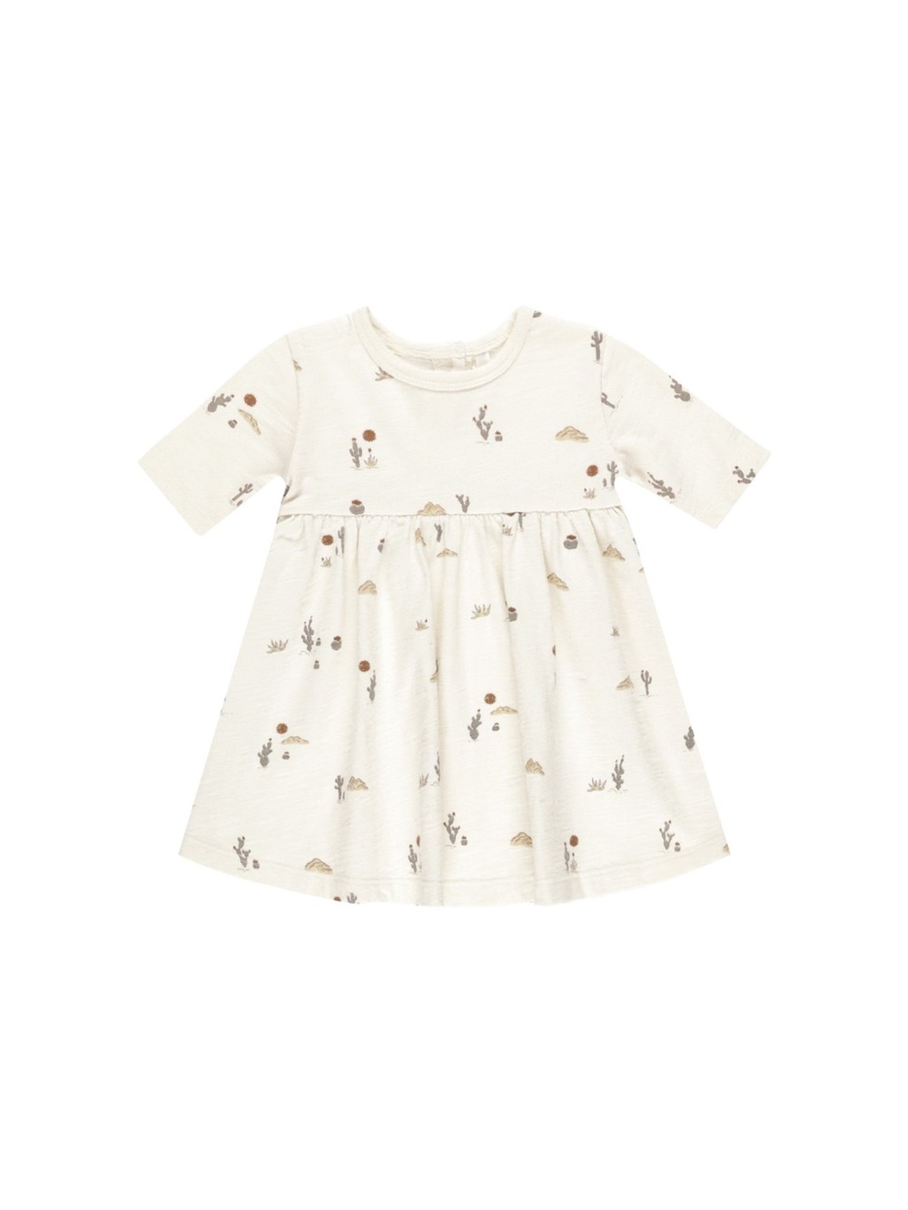 Rylee + Cru Cream Desert Print Short Sleeve Dress